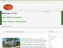 Tablet Screenshot of lakewilsonpreservehoa.com